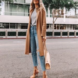 Ella open-front long sweater-blazer